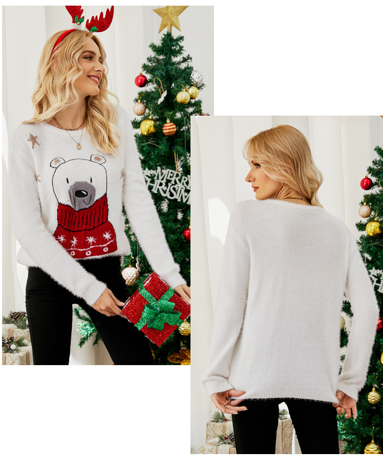 Womens Christmas Sweater Winter Pullover Knitwear Fashion Knitted Sweater
